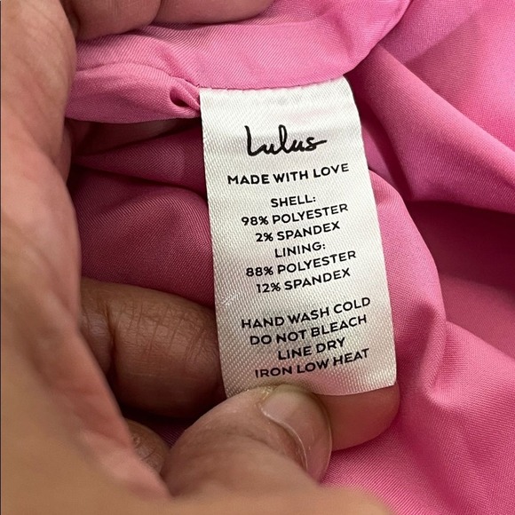 Lulus Luminous Vibes Hot Pink Abstract One-Shoulder Cutout Midi Dress XL NWT - Picture 7 of 13